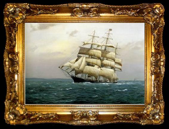 framed  unknow artist Seascape, boats, ships and warships. 52, ta009-2